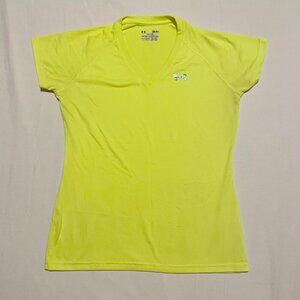 Under Armour Womens Shirt Size Small Heatgear Semi Fitted Tshirt Vneck